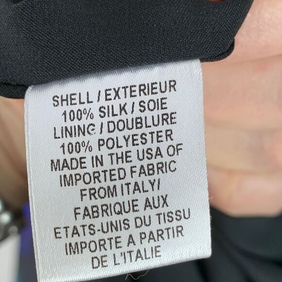 Milly NY Delaney Galaxy Print 3/4 Sleeve Silk Dress V-Back‎ Exposed Zip Sz 2 - Picture 11 of 12